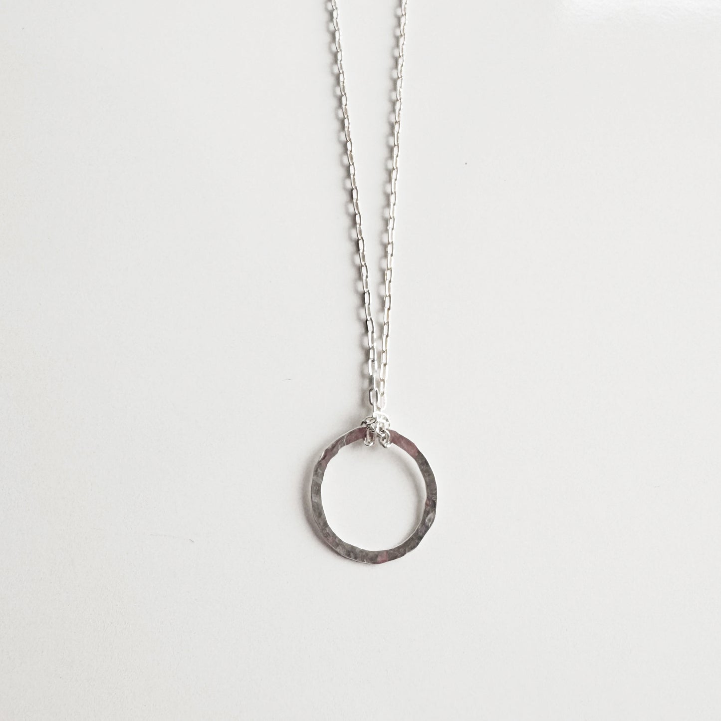 Sterling Silver Dainty Circle Necklace