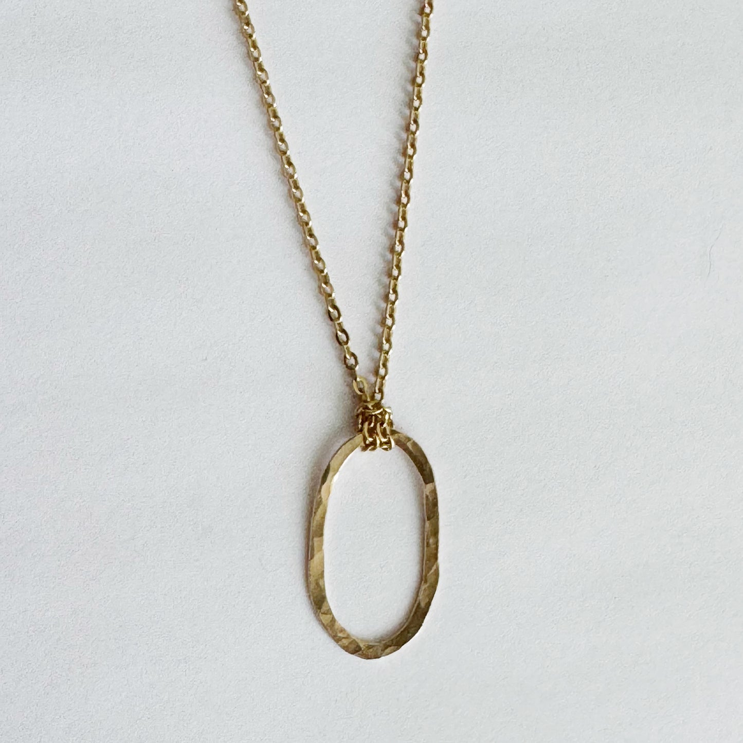 Gold-filled Dainty Oval Necklace