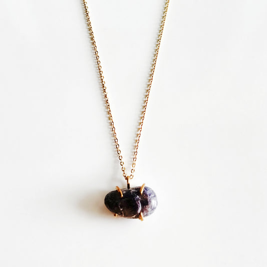 Iolite Amulet Necklace